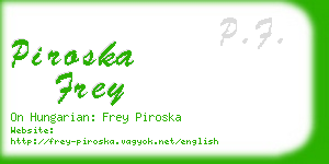 piroska frey business card